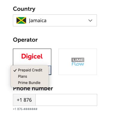 how to send credit from overseas to jamaica